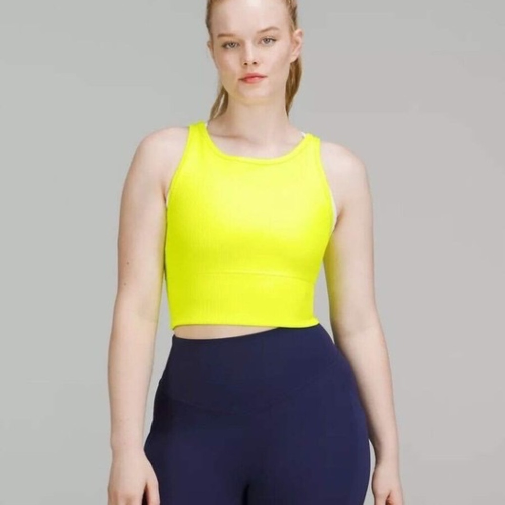 Lululemon green and brown reversible sports bra size 6